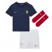 Frankrig Kylian Mbappe #10 Hjemmebanesæt Børn VM 2022 Kort ærmer (+ korte bukser)